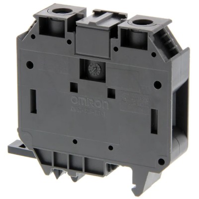 Omron XW5T Series DIN Rail Terminal Block Grey 35mm² 1-Level Screw Termination XW5TS35111