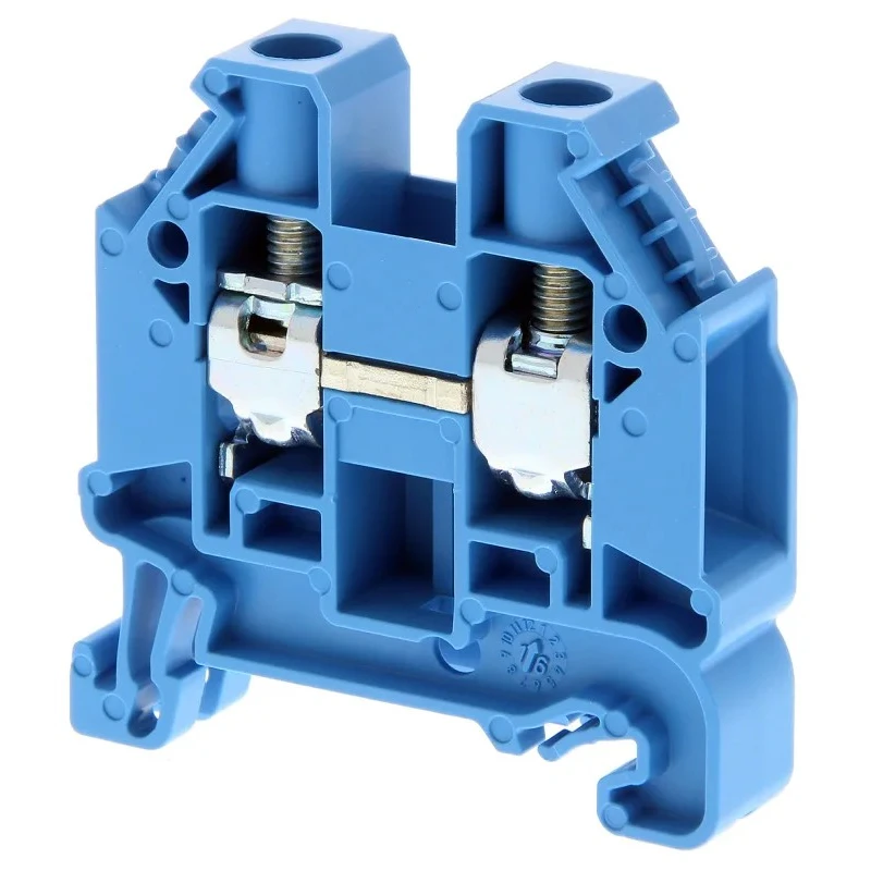 Omron XW5T Series DIN Rail Terminal Block Blue, 10mm² Cable CSA, 1-Level, Screw Termination XW5T-S10-1.1-1BL