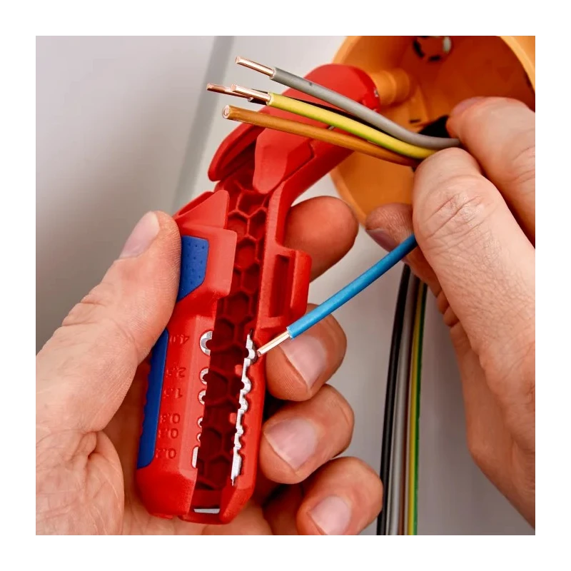 Knipex Ergostrip Universal Stripping Tool, Pistol Grip, Fibreglass Reinforced Plastic 135mm 16 95 01 SB