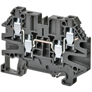 Omron XW5T Series DIN Rail Terminal Block Grey 4mm² 1-Level Screw XW5TS40221