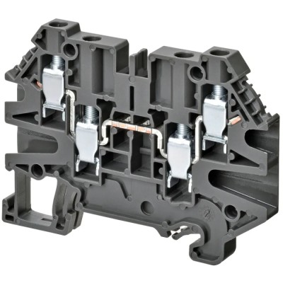 Omron XW5T Series DIN Rail Terminal Block Grey 4mm² 1-Level Screw XW5TS40221