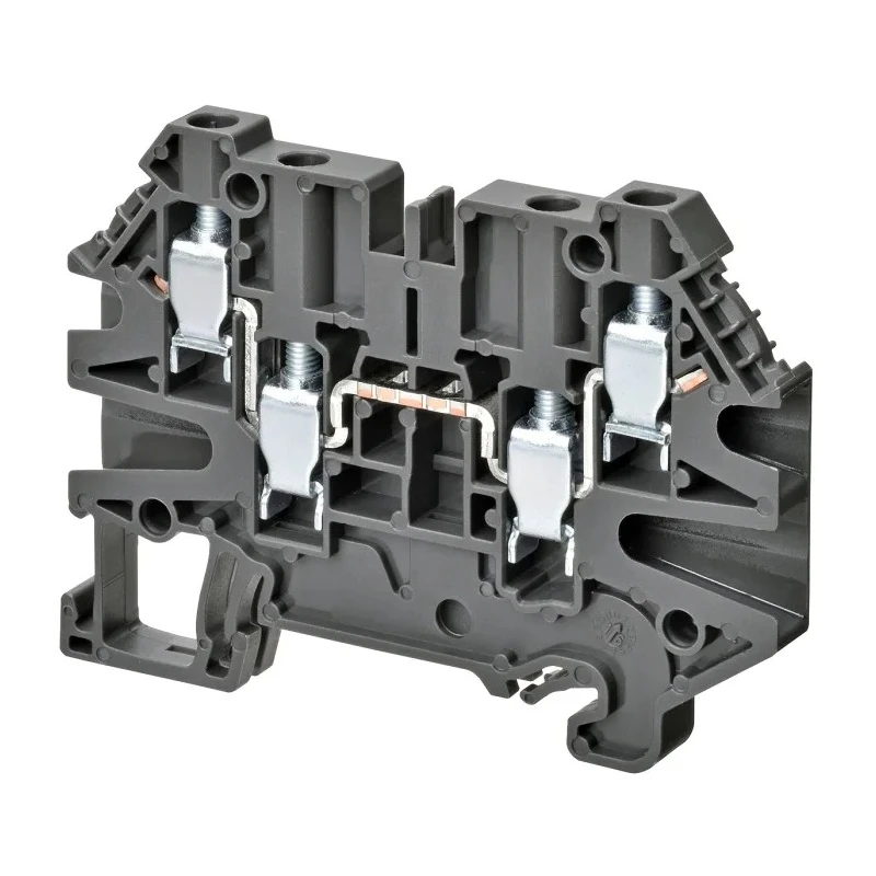 Omron XW5T Series DIN Rail Terminal Block Grey 4mm² 1-Level Screw XW5TS40221