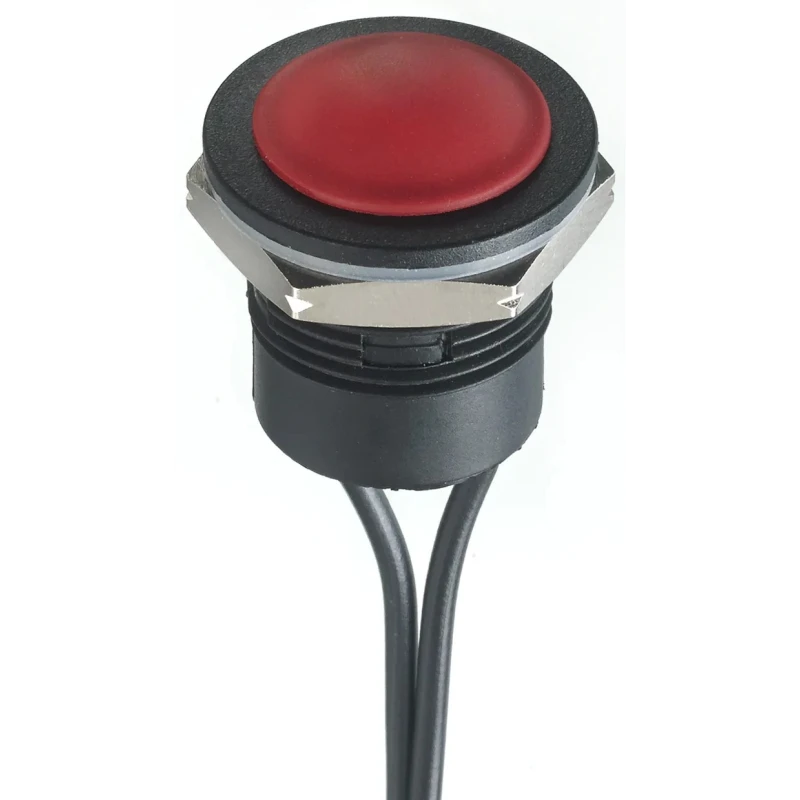 APEM IA Series Push Button Switch Momentary Panel 16.2 mm Cutout SPST IP65 IP67 24 V dc IAR3F1600