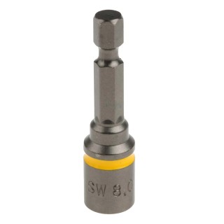 RS Pro Hex Socket Screwdriver Bit 6.35 mm Drive Size 8 mm Tip Magnetic Hex 50 mm Overall Length 125-0416