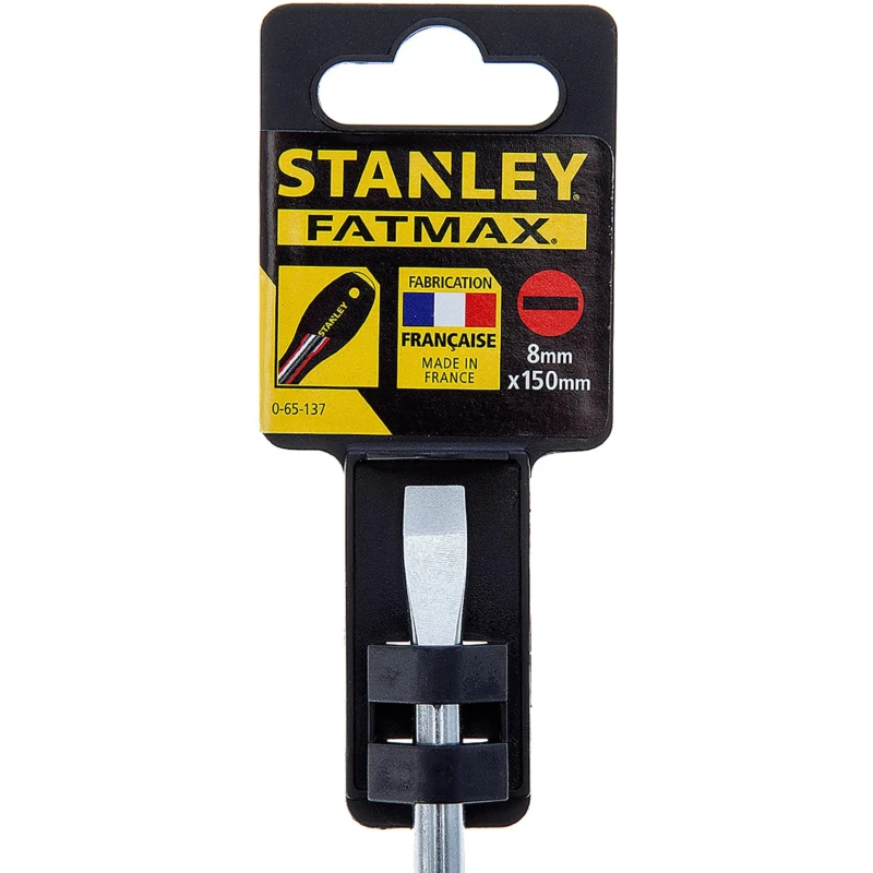 Stanley Standard Slotted Screwdriver with 150 mm Steel Blade Ergonomic Grip 0-65-137