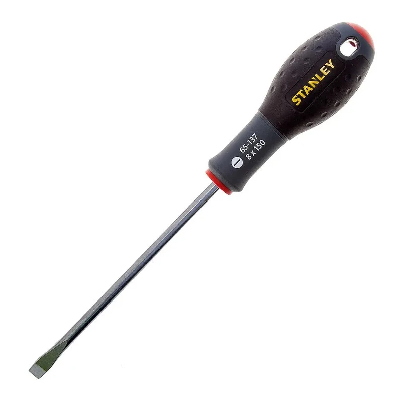 Stanley Standard Slotted Screwdriver with 150 mm Steel Blade Ergonomic Grip 0-65-137