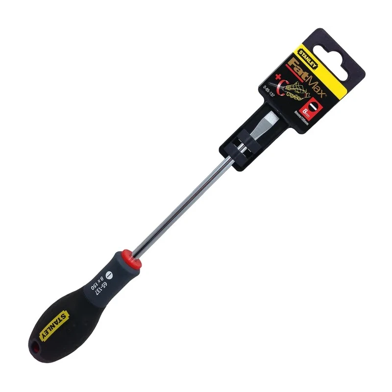 Stanley Standard Slotted Screwdriver with 150 mm Steel Blade Ergonomic Grip 0-65-137