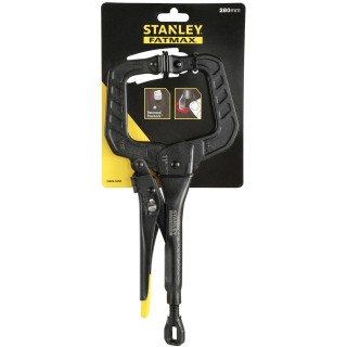 Stanley 2-Piece Lock-Grip Plier C-Clamp Steel Rust Resistant Black 304.8mm Overall FMHT0-74892