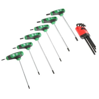 RS PRO 14-Piece Torx Key Set, Long Arm, Chrome Vanadium Molybdenum Steel, Matte Chrome Finish 125-3052