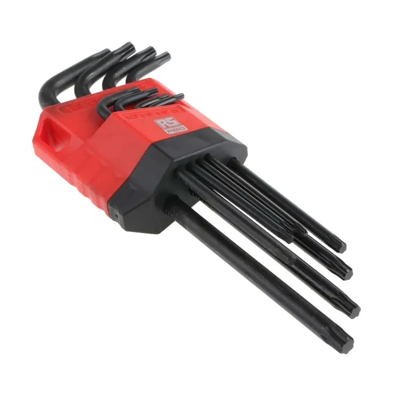 RS PRO 14-Piece Torx Key Set, Long Arm, Chrome Vanadium Molybdenum Steel, Matte Chrome Finish 125-3052