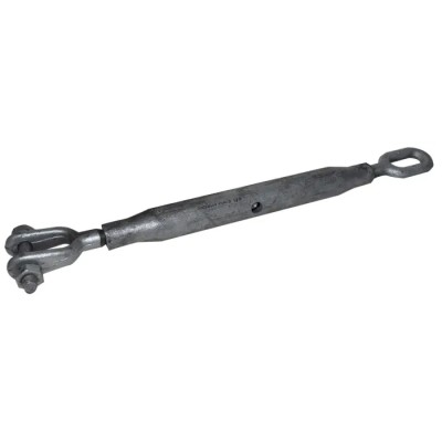 RS PRO Galvanised Hook, Jaw Rigging Screw, 12 mm Thread, Working Load Limit 0.7t, Open Length 478mm, Closed Length 124-4846