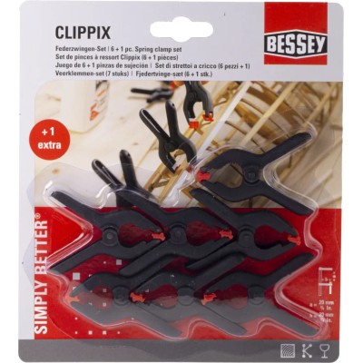 Bessey 20 mm x 20 mm Spring Clamp, Fibreglass-Reinforced Nylon XC1-SET