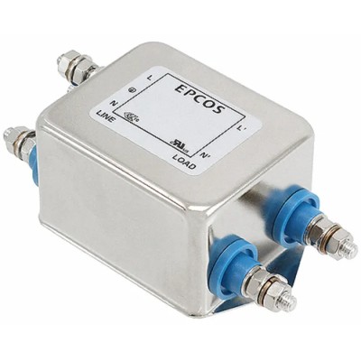 TDK Single Phase Chassis Mount EMC Filter 25 A 250V AC/DC 50Hz 60Hz Screw Termination B84111F0000M125