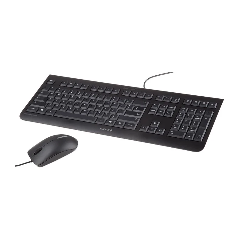 Cherry DC 2000 Wired Standard Keyboard & Mouse Set QWERTY US Layout USB Black JD-0800EU-2