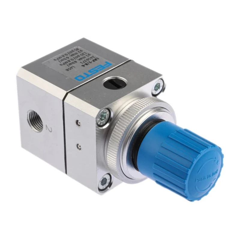 Festo Pneumatic Regulator G 1/8 Threaded, 1 to 8 Bar Operating Pressure, -10 to 60°C LRP-1/8-6