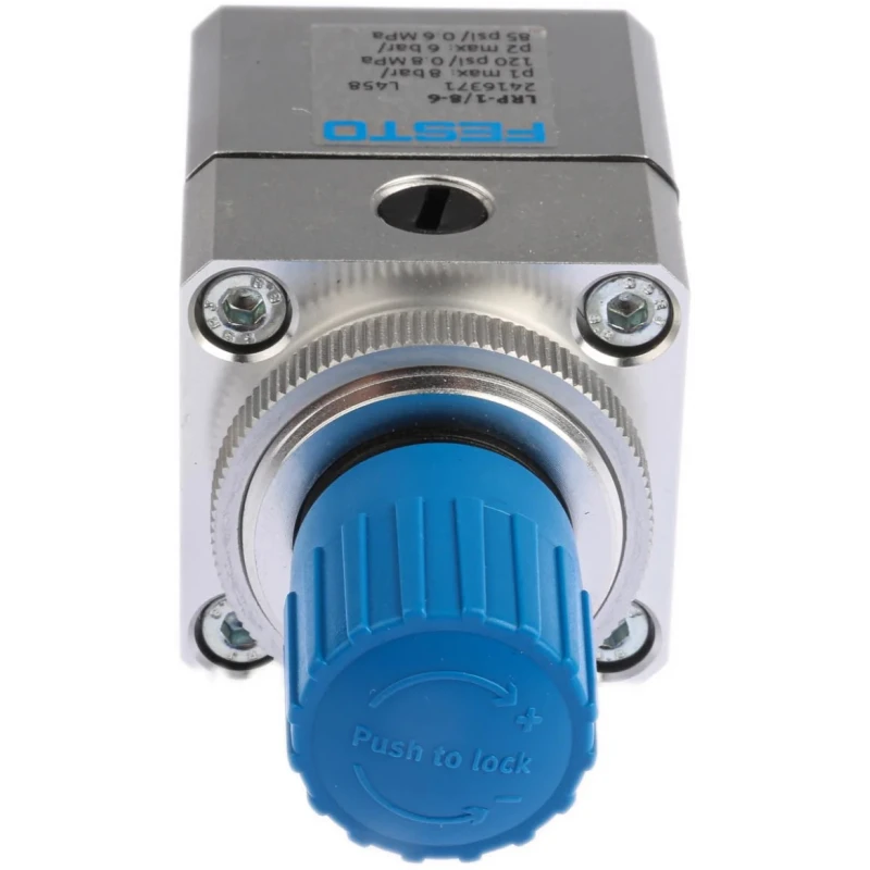 Festo Pneumatic Regulator G 1/8 Threaded, 1 to 8 Bar Operating Pressure, -10 to 60°C LRP-1/8-6
