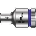 Wera 1/4 in Drive 4 mm 6 Point Hex Socket, Chrome Vanadium Steel, 23mm Overall Length 05003501001