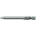 Wera Screwdriver Bit Hex Drive T7 Size 6.35 mm Tip, 70 mm Overall Length 05345047001