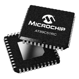 Microchip 8-bit 80C51 Microcontroller, 32kB FLASH Memory, 44-Pin PLCC Package, 24 MHz AT89C51RC-24JU