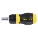 Stanley Ratchet Screwdriver 1/4 in Hex Drive, Phillips, Pozidriv, Slotted Tips 0-66-358
