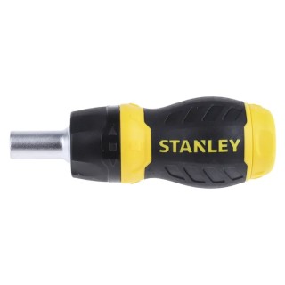 Stanley Ratchet Screwdriver 1/4 in Hex Drive, Phillips, Pozidriv, Slotted Tips 0-66-358