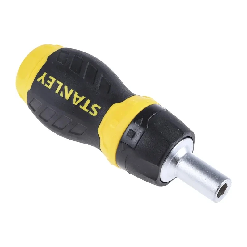 Stanley Ratchet Screwdriver 1/4 in Hex Drive, Phillips, Pozidriv, Slotted Tips 0-66-358