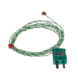 RS PRO Copper Disc Thermocouple Type K 6.35 mm Diameter 2 m Length 200 °C Max 131-4740