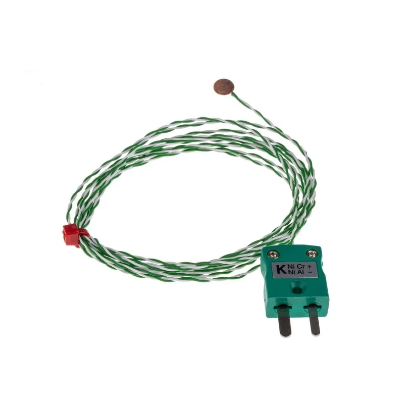 RS PRO Copper Disc Thermocouple Type K 6.35 mm Diameter 2 m Length 200 °C Max 131-4740