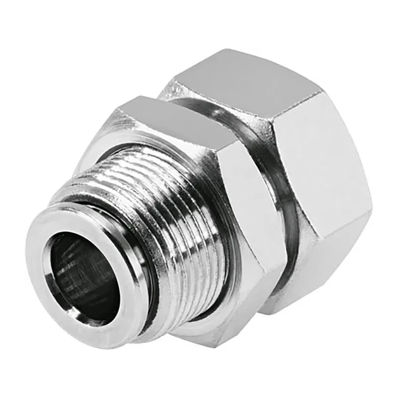 Festo Pneumatic Fitting Push-in Bulkhead Connector Nickel-Plated Brass, 150°C Maximum Operating NPQH-H-G18F-Q4-P10