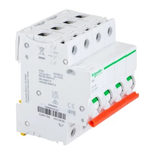 Schneider Electric 4-Pole DIN Rail Isolator Switch, 3 Phase, IP20, 125A SEA91254