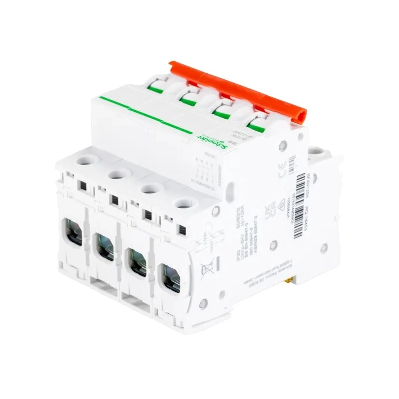 Schneider Electric 4-Pole DIN Rail Isolator Switch, 3 Phase, IP20, 125A SEA91254