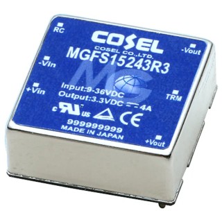 Cosel DC/DC Converter 12V DC Output 1.3 A, 48V DC Input, 36V Input, 15.6W PCB Mount, 6-Pin DIP, -40°C to 85°C MGS154812-R