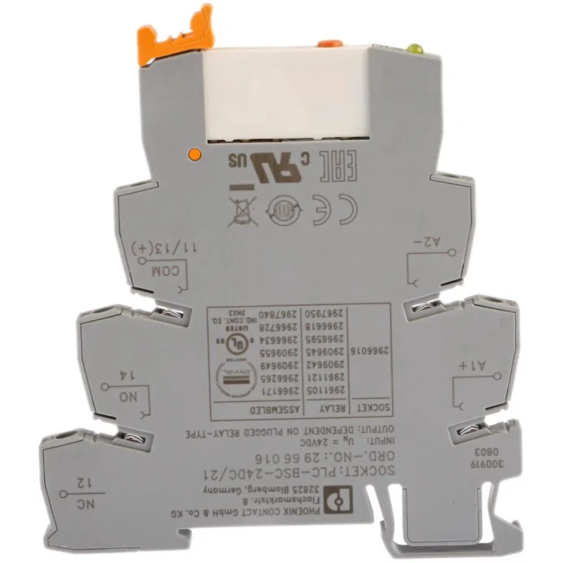 Phoenix Contact PLC-RSC- 24DC/21/MS Series Interface Relay DIN Rail Mount 24V DC Coil SPDT 15.3mA 2909649