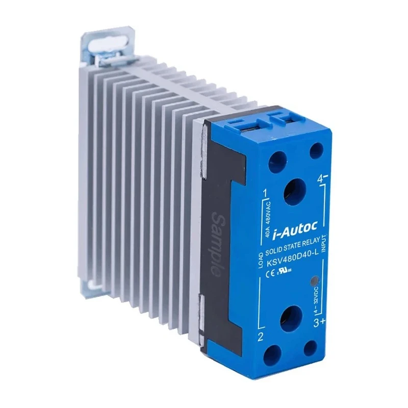 i-Autoc Solid State Relay DIN Rail Mount 24V DC Coil 25mA 20A Switching Current KSV240D20-LM