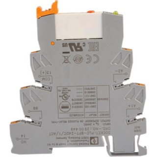 Phoenix Contact PLC-RPT-24DC/1/MS/ACT Series Interface Relay, DIN Rail Mount, 230V DC Coil, SPST, 10A Switching 2909677