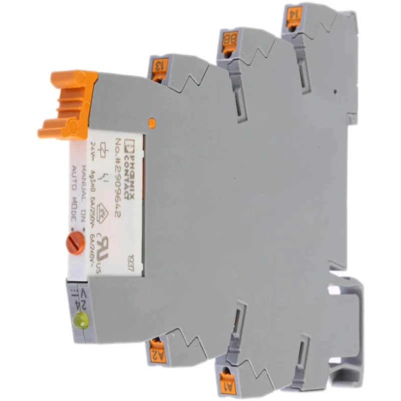 Phoenix Contact PLC-RPT-24DC/1/MS/ACT Series Interface Relay, DIN Rail Mount, 230V DC Coil, SPST, 10A Switching 2909677