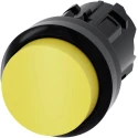 Siemens SIRIUS ACT Series Yellow Momentary Push Button Switch, 22 mm Cutout, IP69K, IP67, IP66 3SU1000-0BB30-0AA0