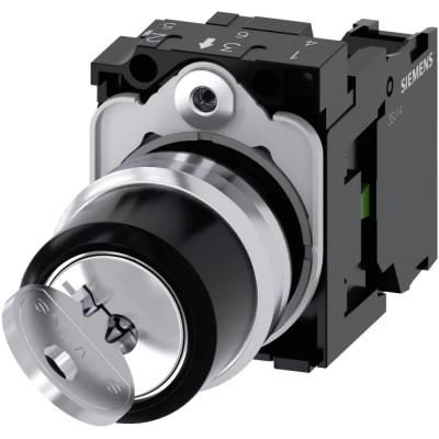 Siemens IP67, IP66, IP69 Key Switch, SPST, 10A 2-Way Ronis-Key 3SU1150-4BF11-1BA0