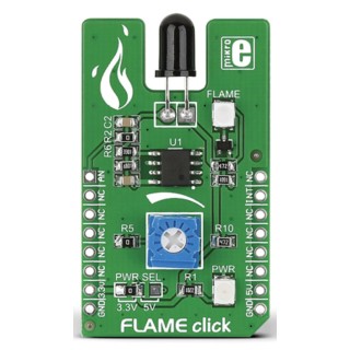 MikroElektronika Flame Sensor Development Tool MikroBus Click Board MIKROE-1820
