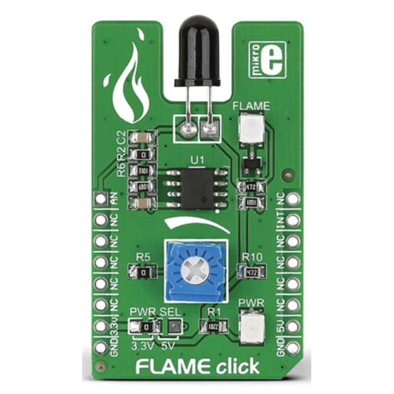MikroElektronika Flame Sensor Development Tool MikroBus Click Board MIKROE-1820