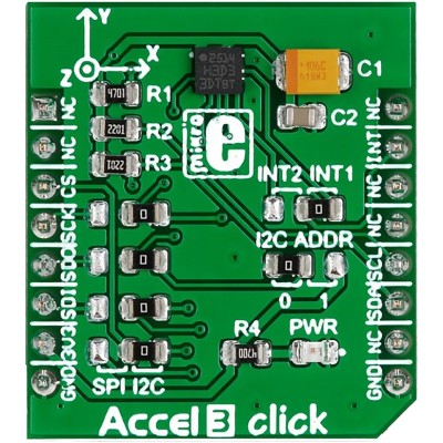 MikroElektronika Accel 3 Click Accelerometer Sensor MikroBus Click Board for H3LIS331DL MIKROE-2102