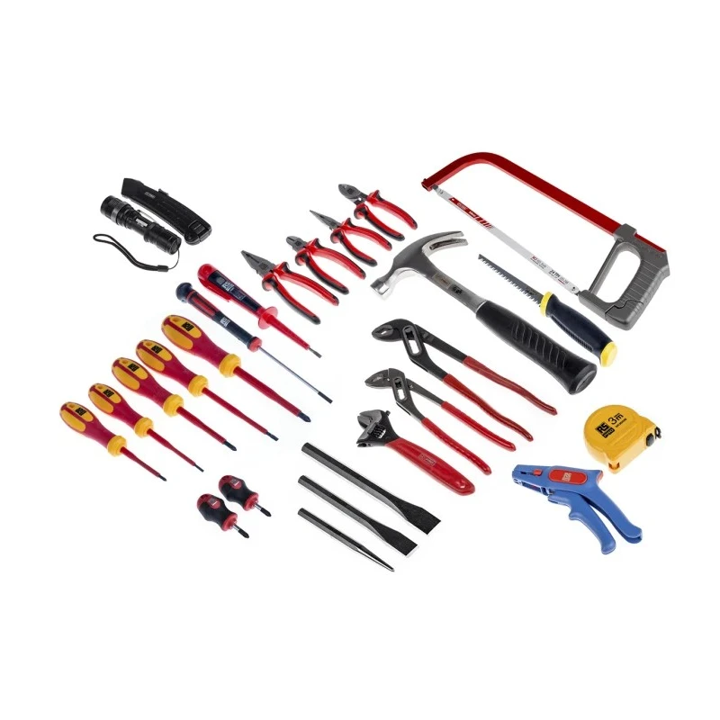 RS PRO 32 Piece Electrician Tool Kit with Case VDE 1000V Approved 136-3411