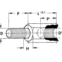Fischer Elektronik Brass Hex Standoff M3, 10 mm Length, Male/Female Threads, Nickel Plated GBM 3050 10