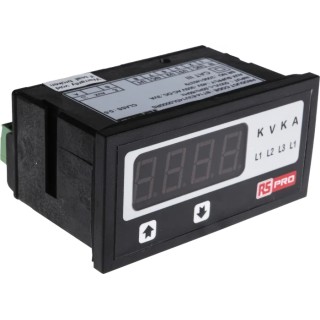GILGEN Muller & Weigert Digital Voltmeter AC LED Display 4-Digits ±0.5 + 1 Digit % 43.5 mm Cutout Height 92 mm 136-5393