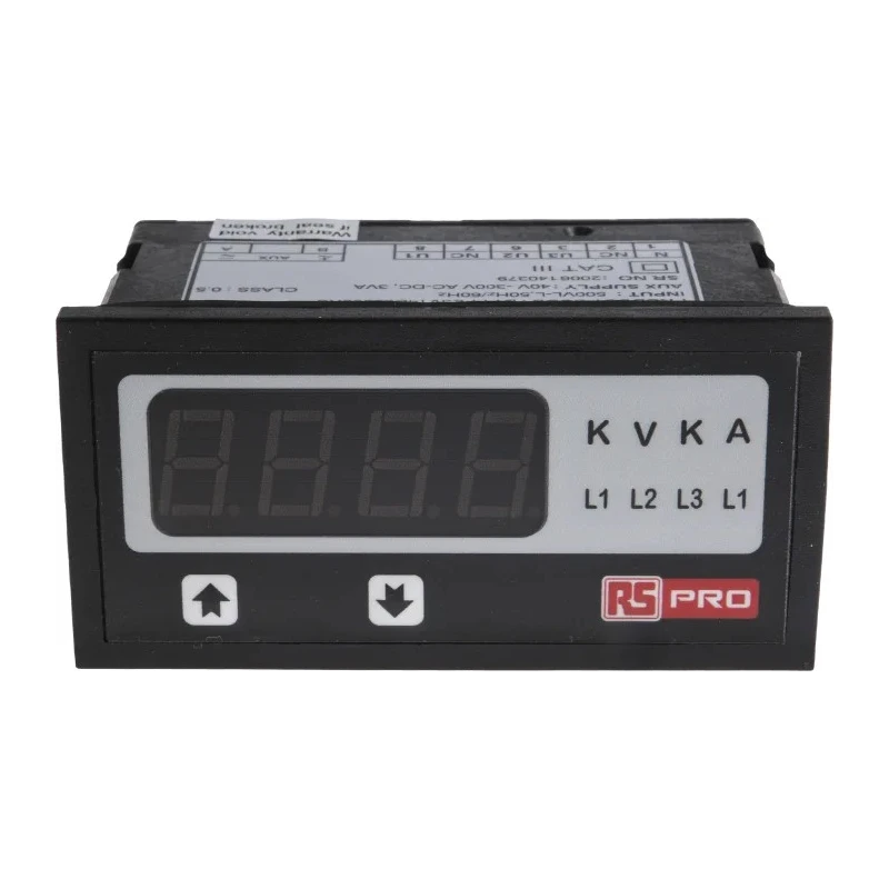 GILGEN Muller & Weigert Digital Voltmeter AC LED Display 4-Digits ±0.5 + 1 Digit % 43.5 mm Cutout Height 92 mm 136-5393