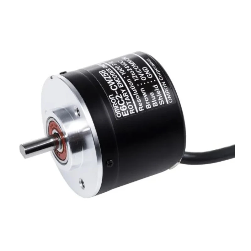 Omron E6C2-C Series Incremental Encoder 24V DC, 360 PPR, PNP Open Collector Signal, Solid Shaft 6 mm E6C2-CWZ5B 360P/R 2M