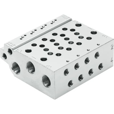 Festo VABM series 3 station G Manifold Base for use with VUVG-B Series Sub-Base Valves VABM-L1-10W-G18-3