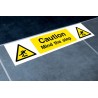 RS PRO Vinyl Floor Sign Hazard & Warning Label 600mm x 100mm English Non-Slip Floor Sticker 136-6416