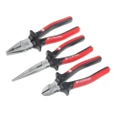 RS PRO 3-Piece Plier Set with Cutters, Long Nose Pliers, Combination Pliers, Overall Length 300 mm 136-6994