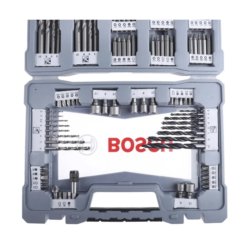 Bosch 105-Piece Twist Drill Bit Set for Masonry, HSS-G Material, 2 mm Min, 20 mm Max 2608P00236